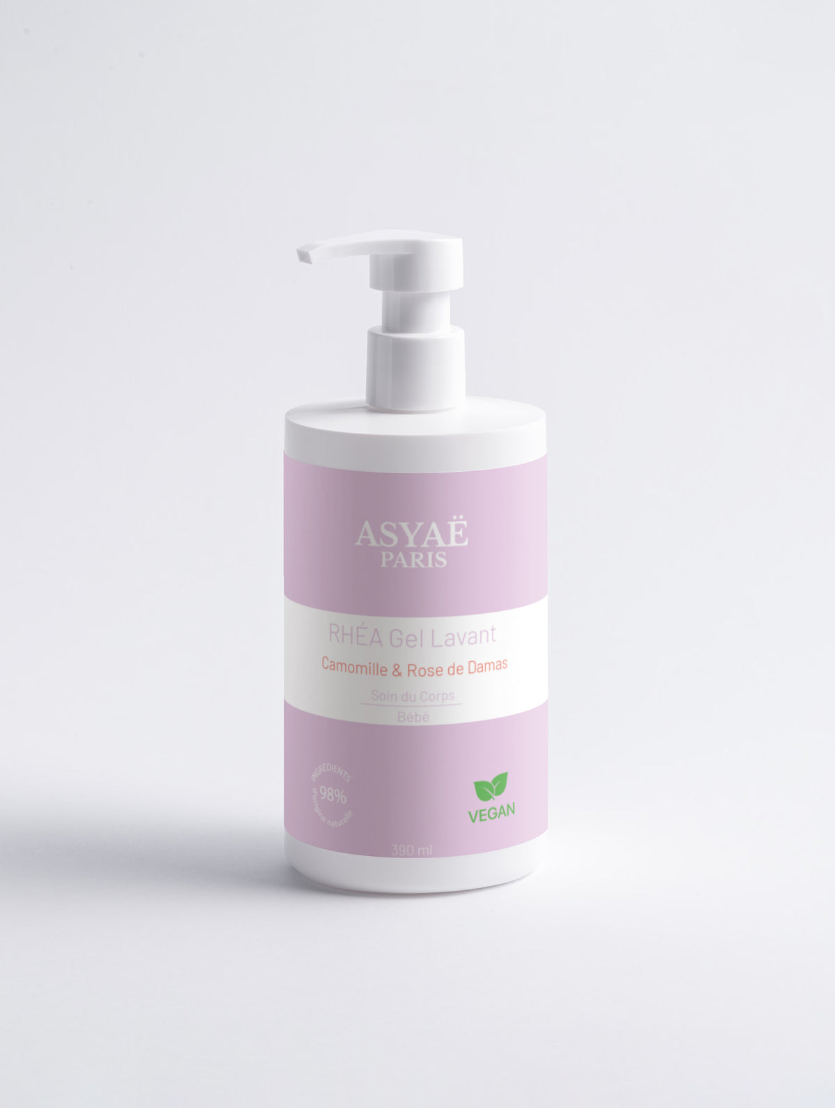RHÉA Gel Lavant Doux - Camomille & Rose de Damas 390 ml